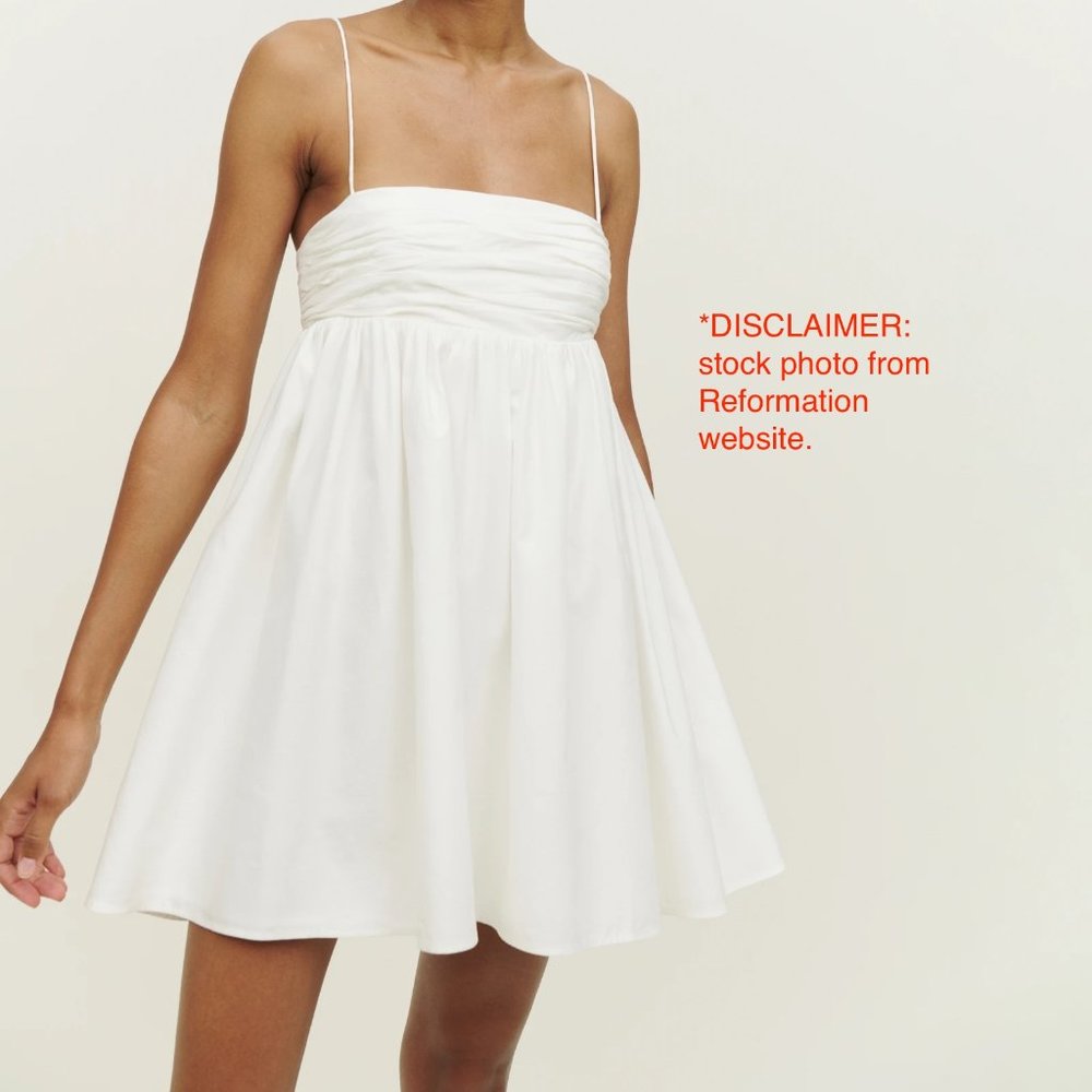 Reformation Catarina Dress in White - Size 2